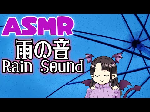 【#ASMR/#環境音】ビニール傘に落ちる雨音/濡れた道を走る車の音 ASMR/Binaural The sound of rain on an umbrella/cars on a wet road