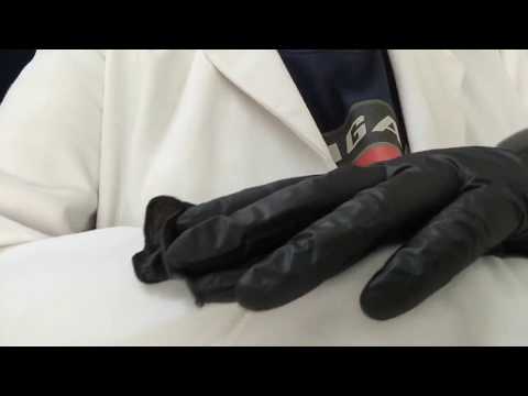 Latex✋✋ Gloves Layer  in Black ❤ Lab Coat [[ASMR]]