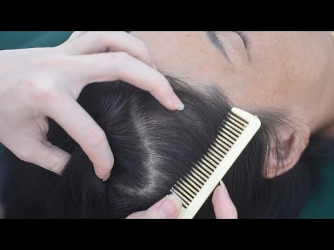 ASMR Nape Scratch And Hair Combing Sounds, Relaxing Hair Tingly For Relaxation