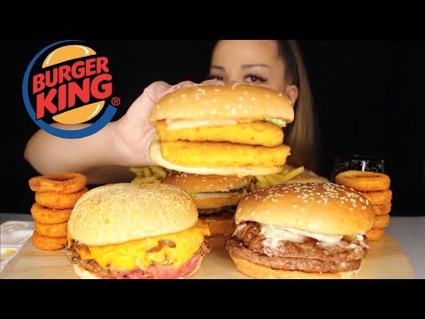 BURGER KING TÜM DOUBLE HAMBURGERLERİ YEDİM! 🍔 TÜRKÇE ASMR MUKBANG