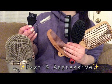 ASMR- Fast and Aggressive Brush Sounds