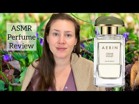 ASMR Perfume Review - AERIN Cedar Violet - Glass Tapping & Soft Spoken