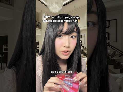ASMR Secretly trying cheap makeup because your family is rich👸#asmr #asmrvideo #asmrsounds