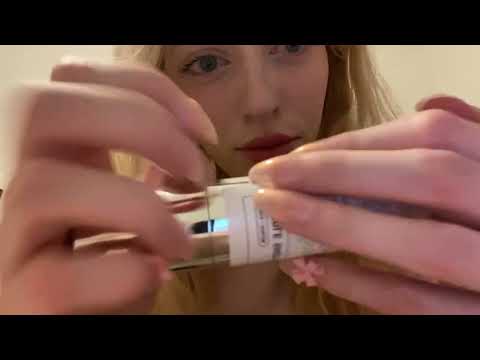 (asmr) tapping on 5 random skincare products