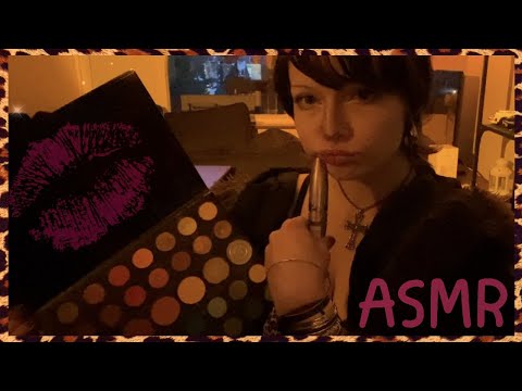 Gyaru Girl Does Your Makeup ASMR (visual triggers, mouth sounds)