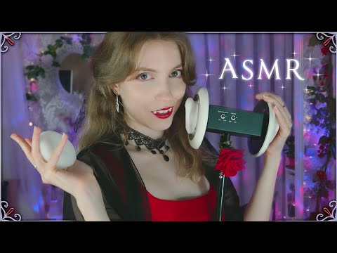 ASMR MASAJES 🦇 VAMPIRESA obsesionada con tus OREJAS 💋 (Besos, Esponjas y Brochas) ❤️ sin hablar