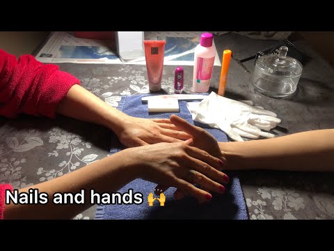 Asmr || Real Person Manicure (Massage,Lotion,Filing ,Nail polish,...) no talking