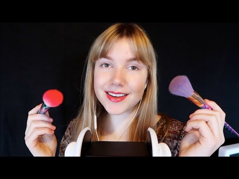 ASMR Brushing Your Ears & Close-Up Whispering