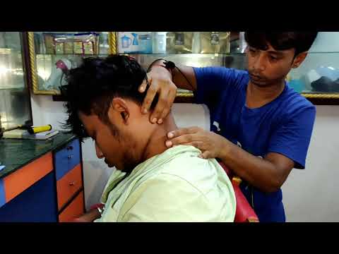 Amazing head and body massage by Indian barber abhijit | neck cracking ASMR