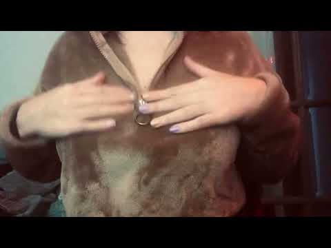 ASMR with Bra scratching & rubbing shirt velour soft relaxing