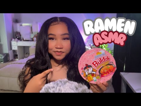 ASMR TRYING BULDAK RAMEN🍜🧀