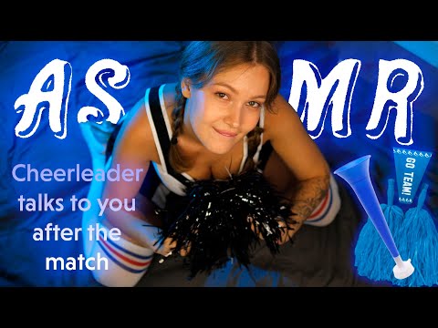 ASMR | Cheerleader May is talking to you in the locker room | Whispering, swallowing, rustling