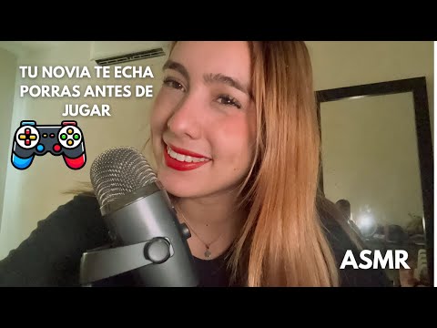 Asmr - Tu novia de echa porras antes de que juegues tu partida 