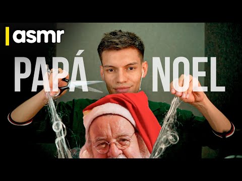 ASMR español corte de pelo a Papá Noel roleplay