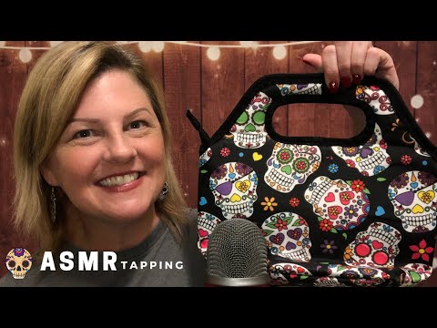 ASMR Scratching, Tapping, Rubbing Sugar Skull & Skeleton Items! 💀👜💗