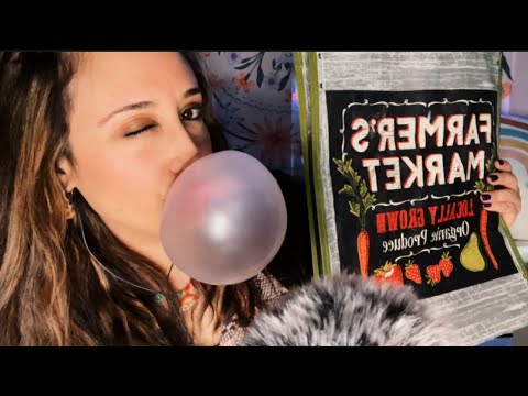 💙What I snatched waiting in line~ ASMR HAUL/GUM Chewing/Blowing/Unpredictable/Personal Attention +