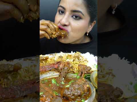 ASMR Eating Spicy Mutton Bhuna,Chicken Vindaloo Curry,Fish Curry,Rice Big Bites ASMR Eating Mukbang