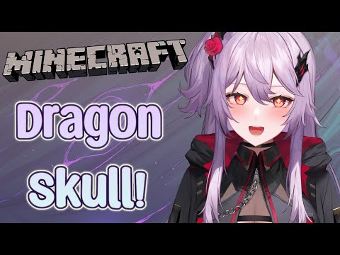 【Minecraft】Spooky Dragon Skull x Pumpkin House! Rawr~