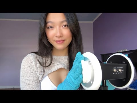 ASMR Latex Glove & Lotion Ear Massage | Sensual Kisses 💋👂🏼