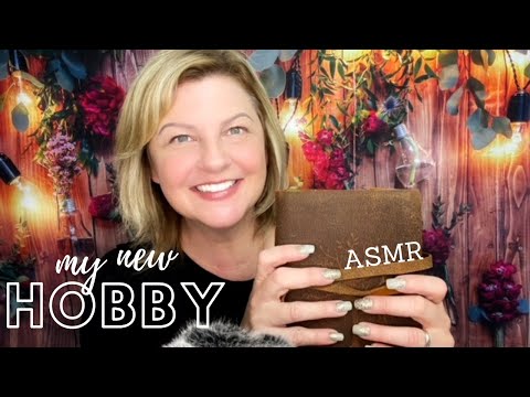 ASMR Whisper Ramble: My New Hobby!! [Tapping, Scratching, Plucking, Paper Sounds] 📜💗