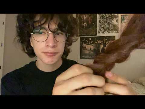ASMR Guy In The Back Of The Class Braids Your Hair | Soft Spoken, Hair Brushing & Braiding 💤