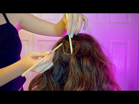 ASMR Hair Inspection, Hair Play, Real Person