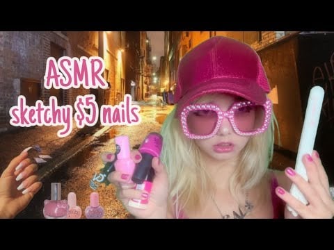 ASMR sketchy $5 nails💅🏼 in the back ally roleplay (fast and aggressive)