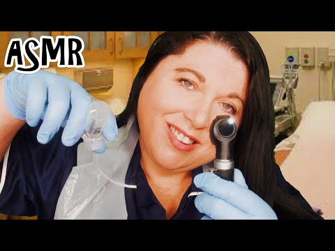 ASMR Ear Exam and Ear Cleaning Nurse Roleplay (Soft Spoken) (Otoscope, Plastic Apron, Gloves)