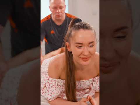 Emotional manual correction and legs stretching for Christina: pain relief and healing #shorts