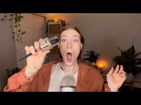 Asmr successfully picking a lock on camera, unlocking sounds #shorts
