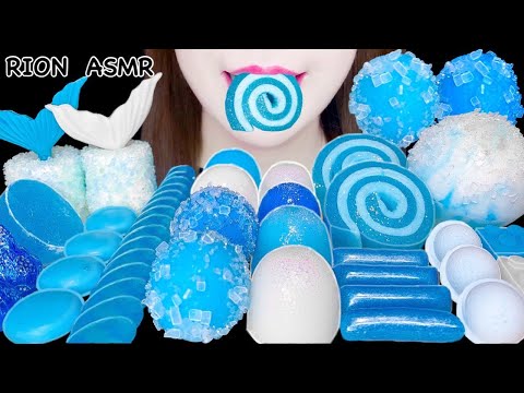 【ASMR】【咀嚼音 】【RECIPE】BLUE DESSERTS 青いデザート KOHAKUTO MERMAIDJELLY MUKBANG 食べる音 EATINGSOUNDS NOTALKING