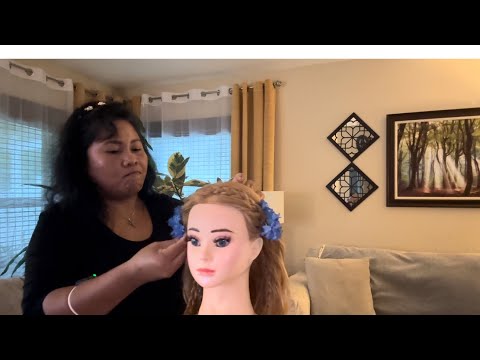 ASMR | Aurora Inspired Hair & Makeup From Movie The Maleficent 🎥 Hair Styling - Finishing Touches 😁