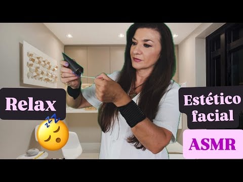 ASMR Tratamiento ✨ estético facial ✨ con microcorriente 😊 MUY RELAJANTE 😴