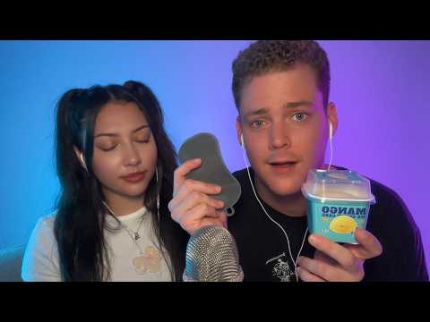 My fiancé trying to give me tingles ❤️ Guess the ASMR trigger