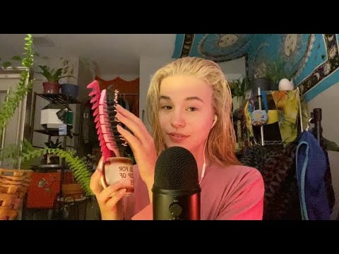 ASMR night time hair care 🫧