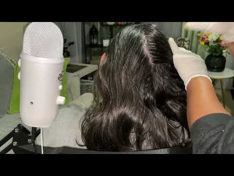 ASMR CRISP SOUND -REAL PERSON- SCALP LICE INSPECTING ,HAIR PULLING & HAIR CRACKING ~ Nick Massage 😴