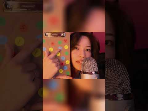 ASMR Sleepy Clipboard color game follow my instructions #asmr #asmrshorts #asmrsounds #shorts
