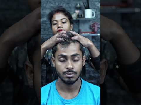 Escape to Calm: Indian Female Barber's Soothing ASMR Head Massage For Deep Sleep #shorts