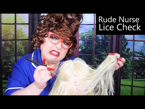 ASMR Rude Nurse Lice Check (Scalp Check, Spray, Lice Comb, Mean, B*tchy) Medical Roleplay