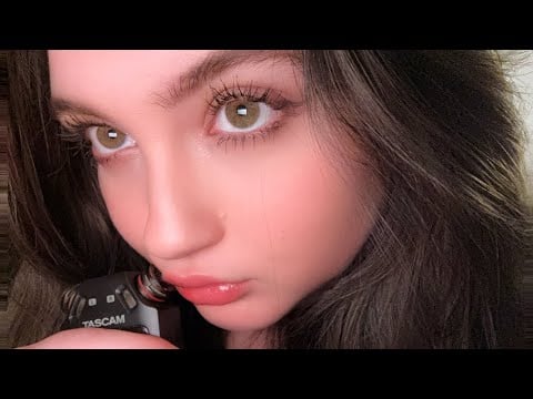 ASMR WET MOUTH SOUNDS, KISSES, LIP GLOSS, TONGUE SOUNDS, EAR TO EAR, HEAVY BREATHING *TASCAM MIC*
