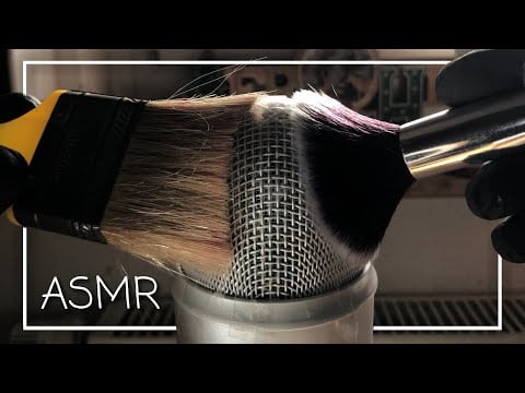 ASMR Close Up Brushing Microphone Triggers with Tape (No Talking)