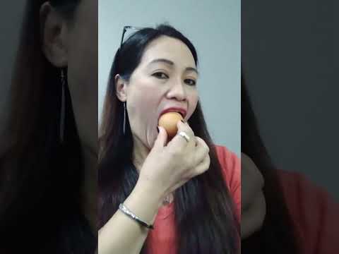 ONE TIME BITE EGG# #everyone #mukbang #shortsfeed #food #eating #challenge #bigmouth #crazylady
