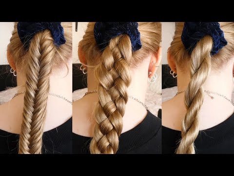 ASMR Slow Hair Styling - 6 Different Types of Braids - Hair Brushing & Hair Play (no talking)