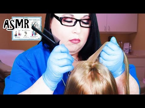 ASMR Lice Check and Scalp Check Roleplay (Parting, Hair Sectioning, Scalp Scratching, Rat Tail Comb)