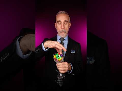 Rich guy tries cheap dollar store candy in a Waterford crystal glass 🍭 #candys #willywonka