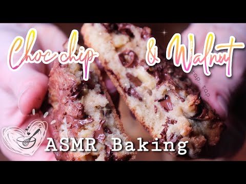 Gooey 'n thick | Choc chip 🍪 Walnut Cookies | ASMR Tingles