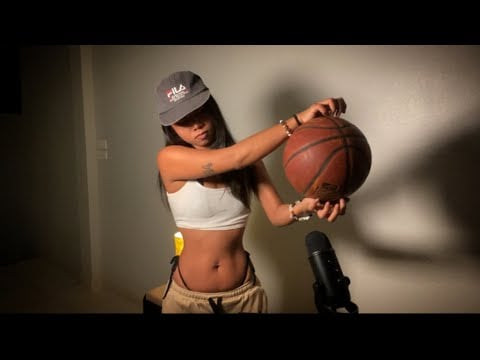 ASMR Relaxing basketball Tapping & scratching sounds 🏀