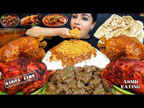ASMR Eating Spicy Chicken Liver Curry,Whole Chicken Curry,Rice Masala Big Bites ASMR Eating Mukbang