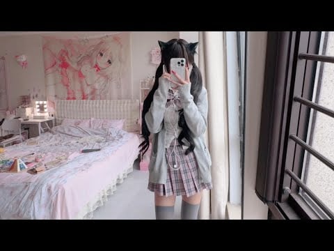 Cute Girl ASMR | Ear Cleaning + Mouth Sounds + Relaxing Taps