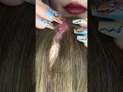 Scalp Scratching #asmr #satisfying #visualtingle #asmrtriggers #nails #asmrvideos